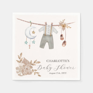 Serviette En Papier Vêtements pour bébé Baby shower de Boho serviettes