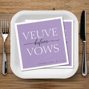 Serviette En Papier Veuve Avant Vows Lavande Fête des mariées violet