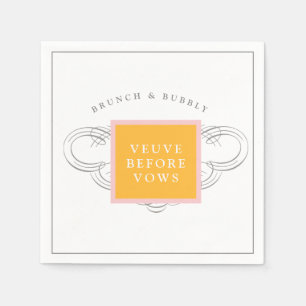 Serviette En Papier Veuve Before Vows Brunch Réception de mariage