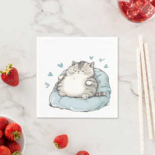 Serviette En Papier Vibes Chubby Chat Chill