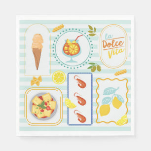 Serviette En Papier Vibes d'été méditerranéen