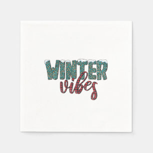 Serviette En Papier Vibes d'hiver de Noël