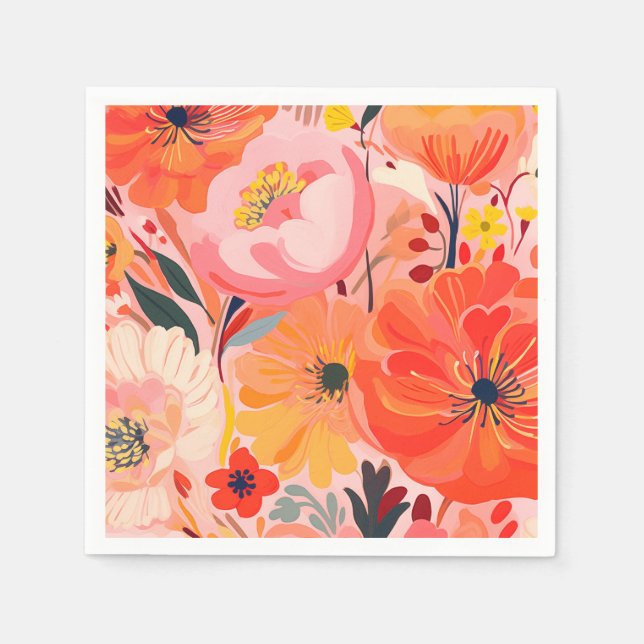 Serviette En Papier Vibrant Garden Party (Devant)