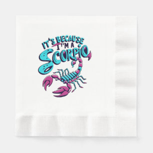 Serviette En Papier Vibrations Astrologiques Scorpion Vintage Signe du