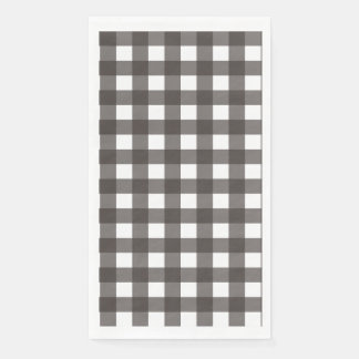 Serviette En Papier Vichy Gris anthracite