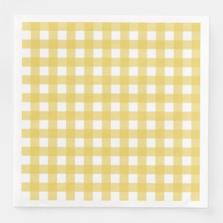 Serviette En Papier Vichy Jaune clair