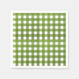 Serviette En Papier Vichy Vert