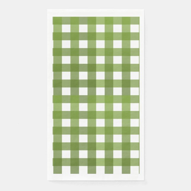 Serviette En Papier Vichy Vert (Devant)