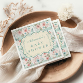 Serviette En Papier Victorian Rose Lattice Baby Shower