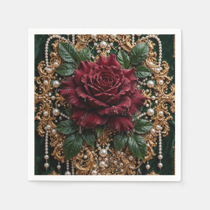 Serviette En Papier Victorien Gothique Floral