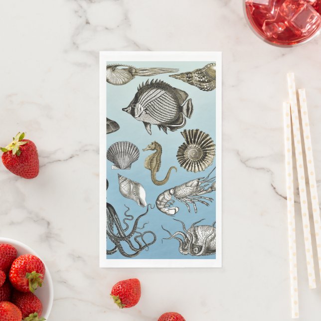 Serviette En Papier Vie maritime (En situation)
