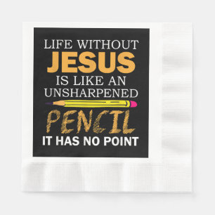 Serviette En Papier Vie Sans Jésus Drôle Foi Religieuse Chrétienne