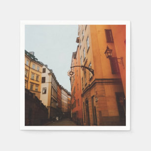 Serviette En Papier Vieille ville de Stockholm