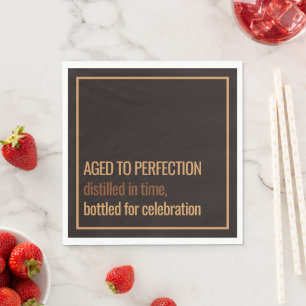 Serviette En Papier Vieilli à la perfection Anniversaire Whisky