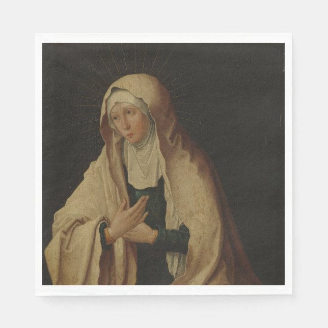 Serviette En Papier Vierge Marie voilée (par Lucas van Leyden) (Devant)