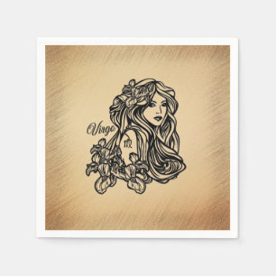 Serviette En Papier Vierge Zodiaque Look Antique