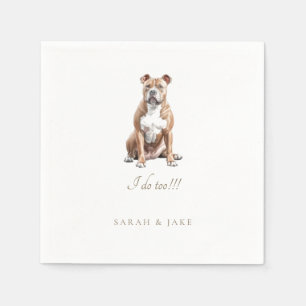 Serviette En Papier Vieux anglais Bulldog Pet Mariage