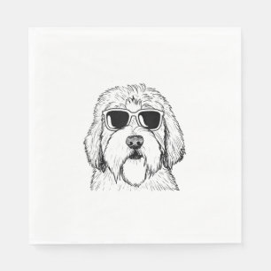 Serviette En Papier Vieux anglais Sheepdog Dessin Amoureux des chiens