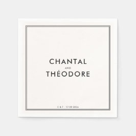 Serviette En Papier Vieux argent | Luxe Tranquille | mariage marriage 