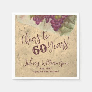 Serviette En Papier Vignoble 60ème Anniversaire À 60 Bourgogne