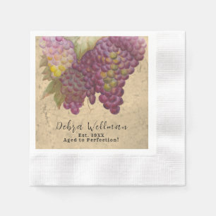 Serviette En Papier Vignoble rustique Vignoble à thème Jalon Anniversa