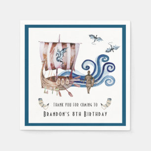 Serviette En Papier Viking à thème fête d'anniversaire