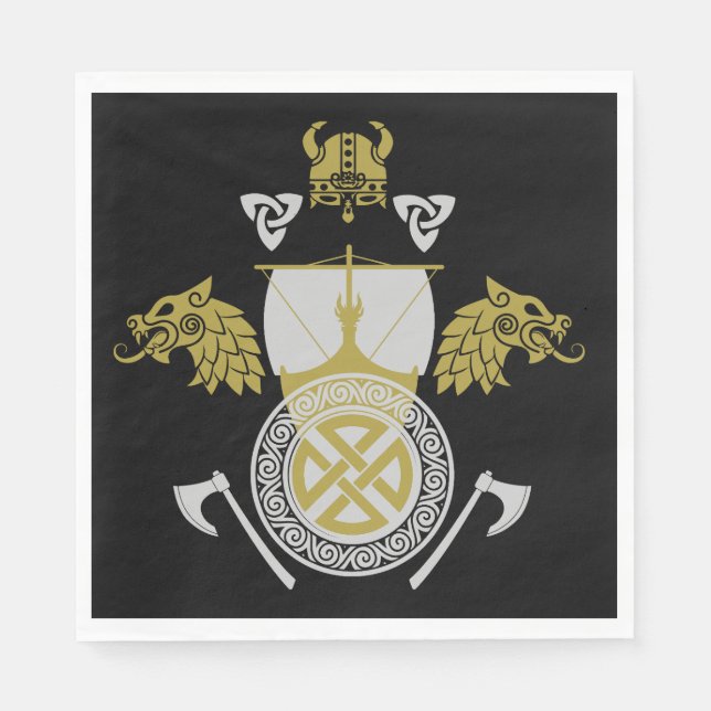 Serviette En Papier Viking Norsemen (Devant)
