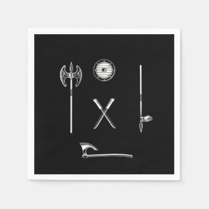 Serviette En Papier Viking Weapon Warrior Axe Nordic Norse Mythology G