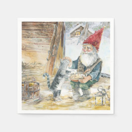 Serviette En Papier Vikta julkort helgkort