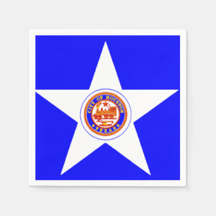 Serviette En Papier Ville de Houston, Texas Drapeau papier serviettes