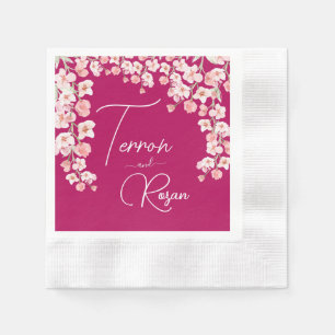 Serviette En Papier Vin à fleurs