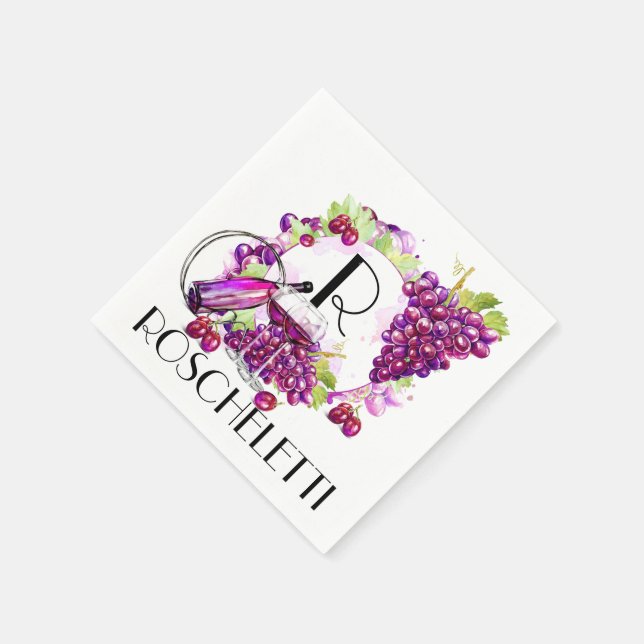Serviette En Papier Vin customisé Cocktail Napkins (Coin)