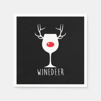 Serviette En Papier Vin Drôle X mas bouteille de vin