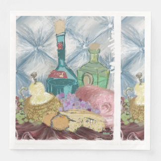 Serviette En Papier Vin & Fromage Charcuterie