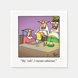 Serviette En Papier Vin Humour Cocktail Party Napkins