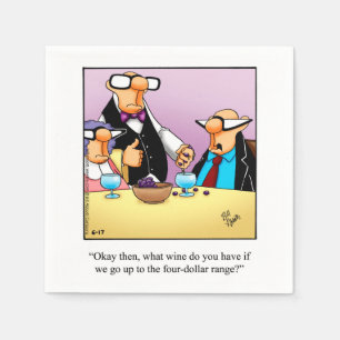 Serviette En Papier Vin Humour Cocktail Party Napkins
