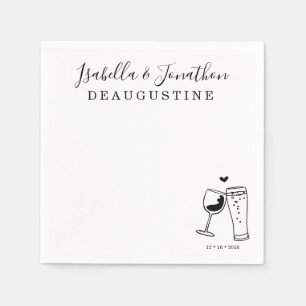 Serviette En Papier Vin Personnalisé Et Brosse Serviettes À Thème