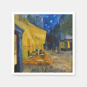 Serviette En Papier Vincent van Gogh - Café Terrasse en soirée