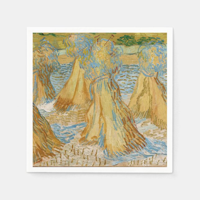 Serviette En Papier Vincent van Gogh - Chênes du blé (Devant)