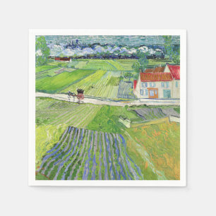 Serviette En Papier Vincent van Gogh - Paysage avec transport et train