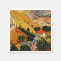Vincent van Gogh - Paysage, Maison et Plowman