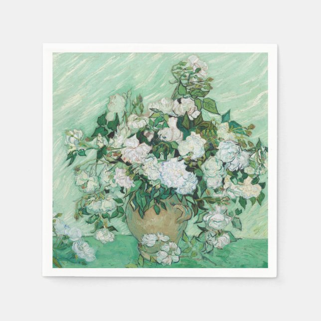 Serviette En Papier Vincent van Gogh - Rose (Devant)