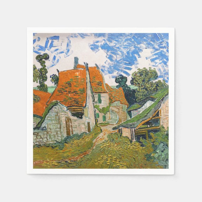 Serviette En Papier Vincent van Gogh - Rue à Auvers-sur-Oise (Devant)