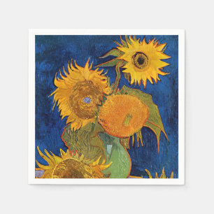 Serviette En Papier Vincent van Gogh - Vase avec cinq tournesols