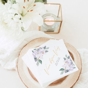Serviette En Papier Vino aquarelle avant Vows Fête des mariées Fleurs