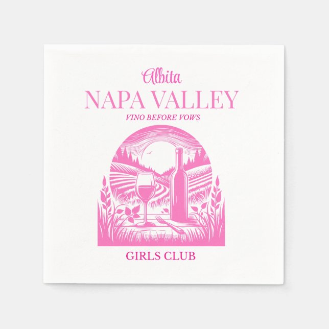 Serviette En Papier vino avant voeux napa (Devant)