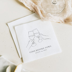 Serviette En Papier Vino Avant Vows Chic Vine Fête des mariées