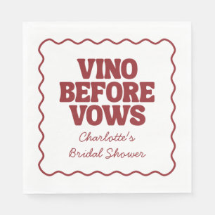 Serviette En Papier Vino Fantaisiste Avant Voeux Réception de Mariage