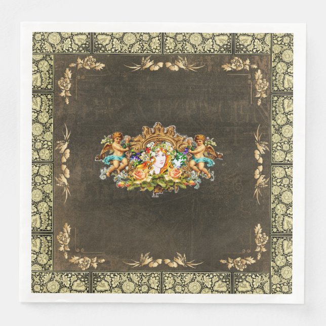 Serviette En Papier Vintage 114 (Devant)