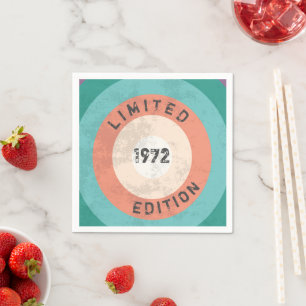 Serviette En Papier Vintage 1972 édition limitée 50e anniversaire